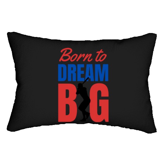 Red and Blue baseball Typography Lumbar Pillows 2