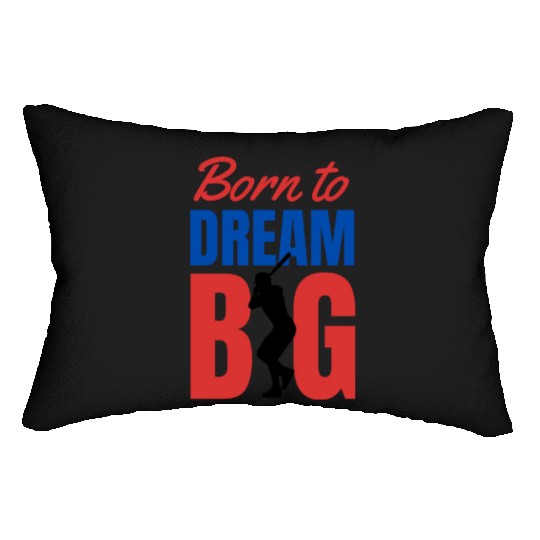 Red and Blue baseball Typography Lumbar Pillows 2