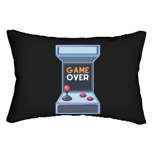 Black And White Modern Game Over Lumbar Pillows Lumbar Pillows