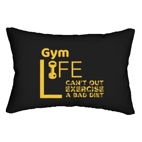 Gym Rat Bad Diet Exercise Lumbar Pillows