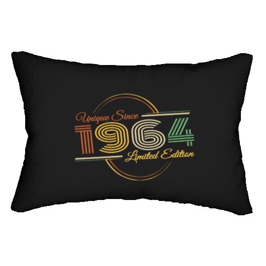 Vintage 1964 60th Birthday Retro Unique Lumbar Pillows