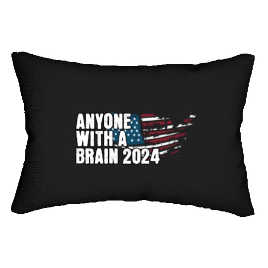 2024 Brain Vote Democracy Anti-Trump Lumbar Pillows