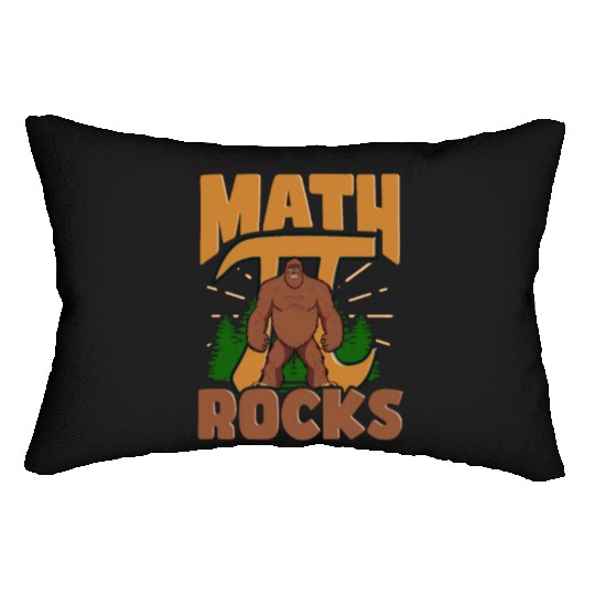 Pi Day Math Rocks Sasquatch Lumbar Pillows