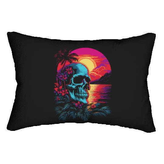 Surfing Surfer Skull Nature Lumbar Pillows