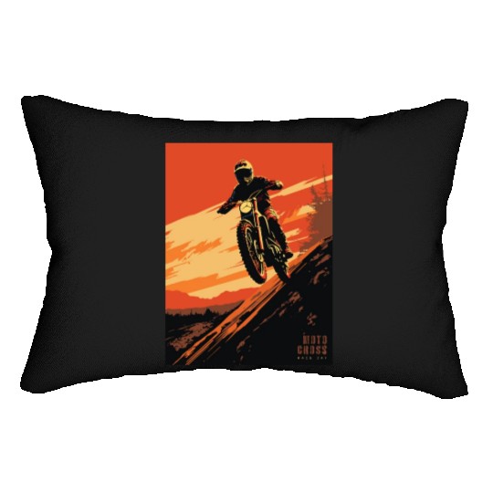Sunset Motocross - Race Day Lumbar Pillows