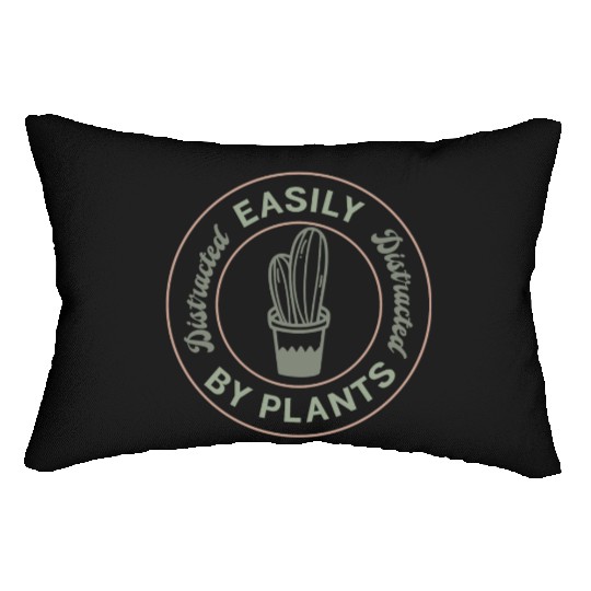 Easily distracted by plants Lumbar Pillows