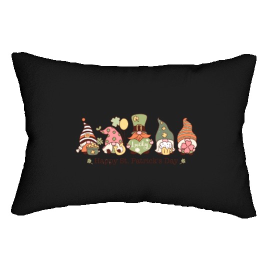 Happy St. Patrick's Day Gnomes Lumbar Pillows