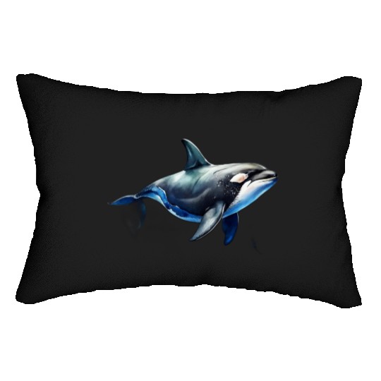 killer whale Lumbar Pillows