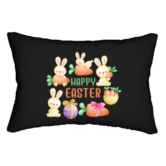 Happy bunny Easter Lumbar Pillows