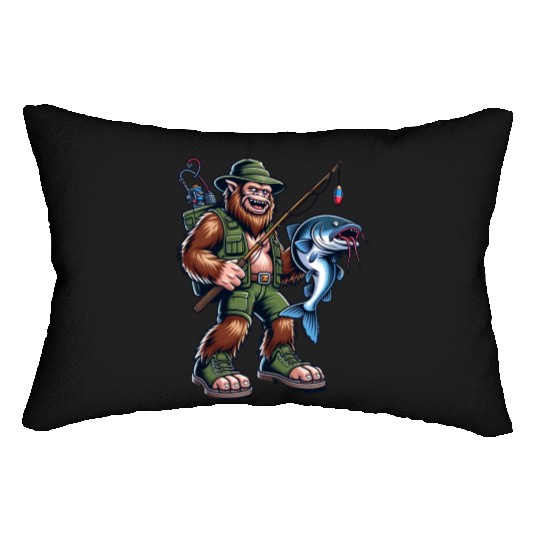 Flathead Catfish Fishing Lumbar Pillows