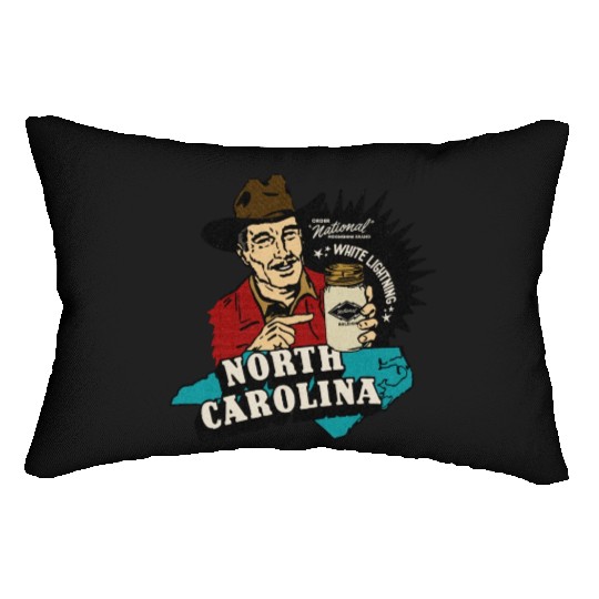 Vintage Raleigh NC Moonshine Lumbar Pillows