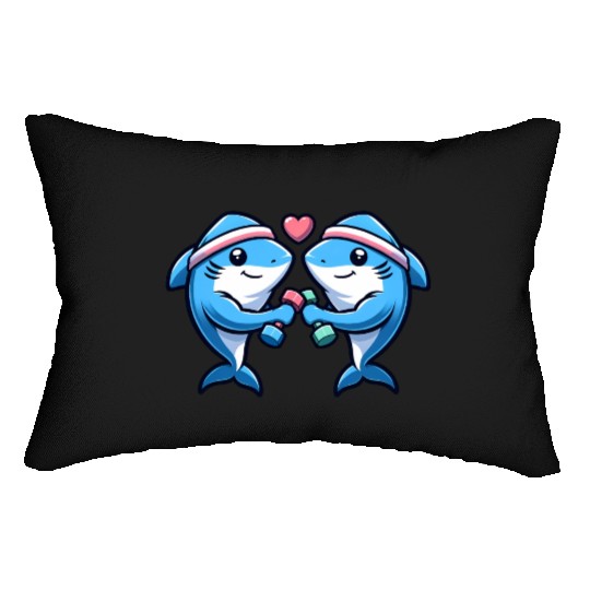 Shark Squad s Swim Gym Lumbar Pillows