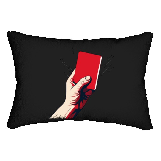Soccer Red Card Lumbar Pillows