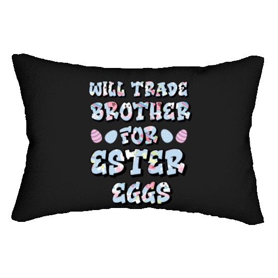 Easter Egg Negotiations: Sibling Swapsies Edition Lumbar Pillows