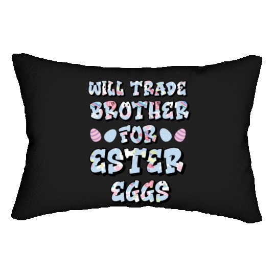Easter Egg Negotiations: Sibling Swapsies Edition Lumbar Pillows