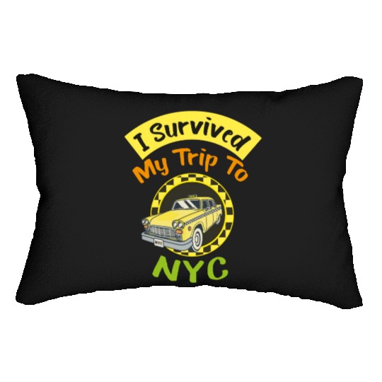 I Survived My Trip To NYC Lumbar Pillows