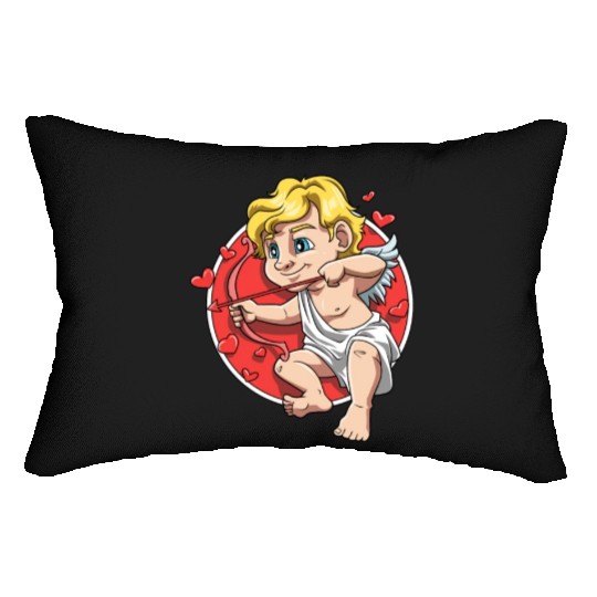Cute Cupid Cartoon Valentine's Day Love Lumbar Pillows