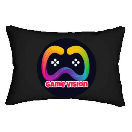 Game Vision Official YouTube Channel Logo Lumbar Pillows