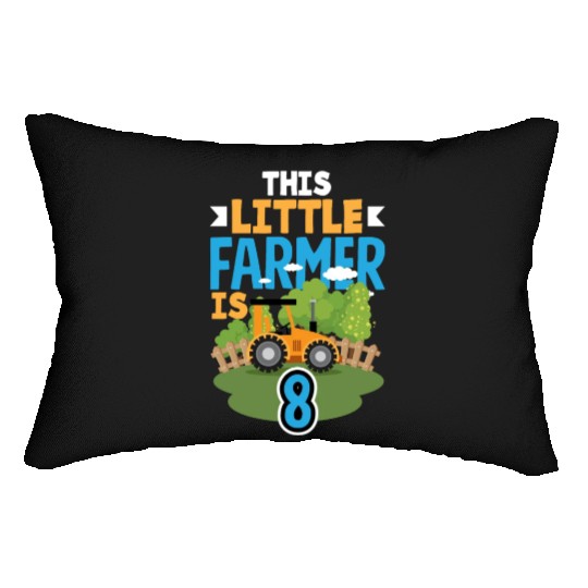 8th Birthday Tractor 8 Years Birthday Boy Lumbar Pillows