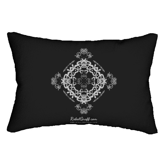 Intricate Mandala Snowflake Design Lumbar Pillows
