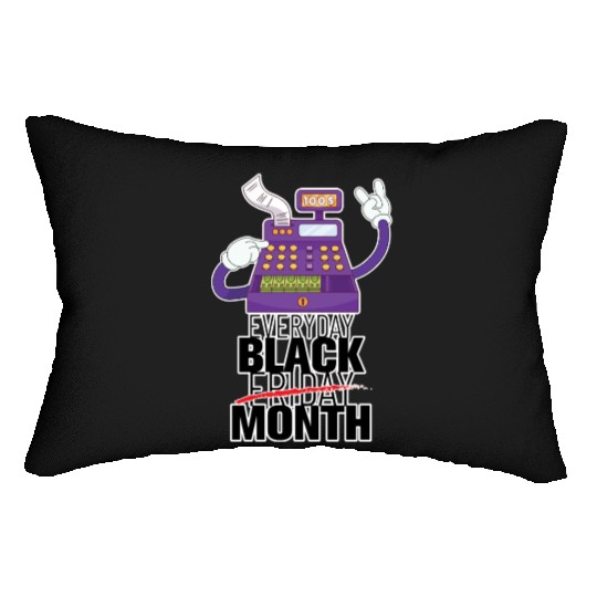 Everyday Black Friday Month Lumbar Pillows