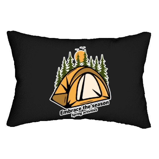 Embrace the season spring activities Lumbar Pillows