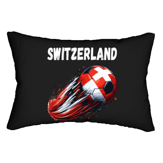 Switzerland Footballgraphic illustrationsoccer mot Lumbar Pillows