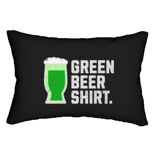 Green Beer Lumbar Pillows for St. Patrick's Day