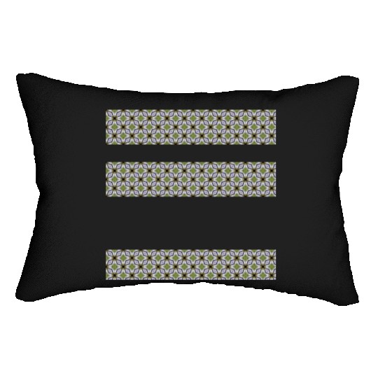 irregular stripes of green and lavender Lumbar Pillows