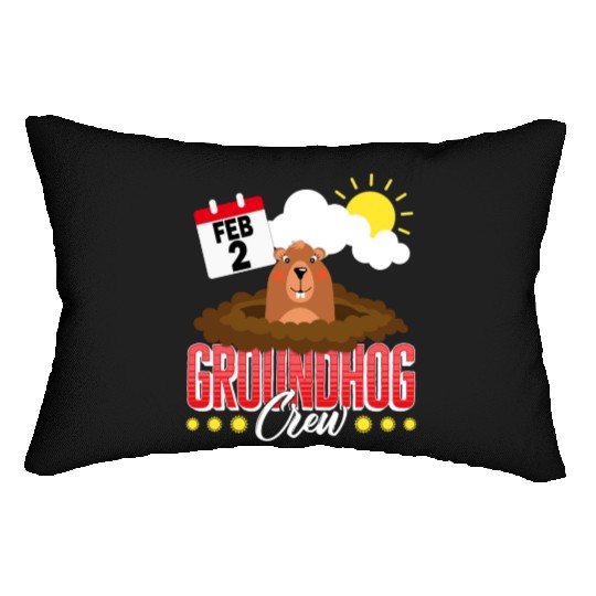 Groundhog Lumbar Pillows, Groundhog Crew Predicting Spring
