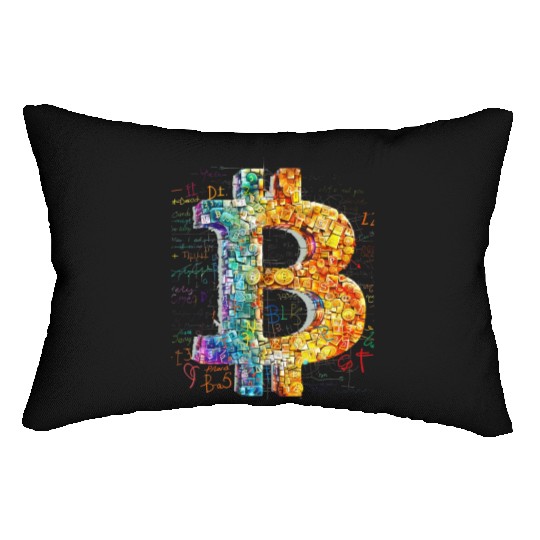 Pi day 3.14 Mathematical Equation Crypto Bitcoin Lumbar Pillows
