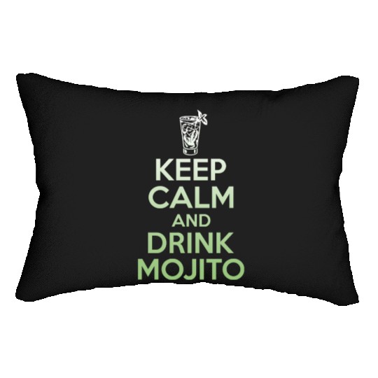Keep Calm And Drink Mojito Lumbar Pillows - Funny Rum