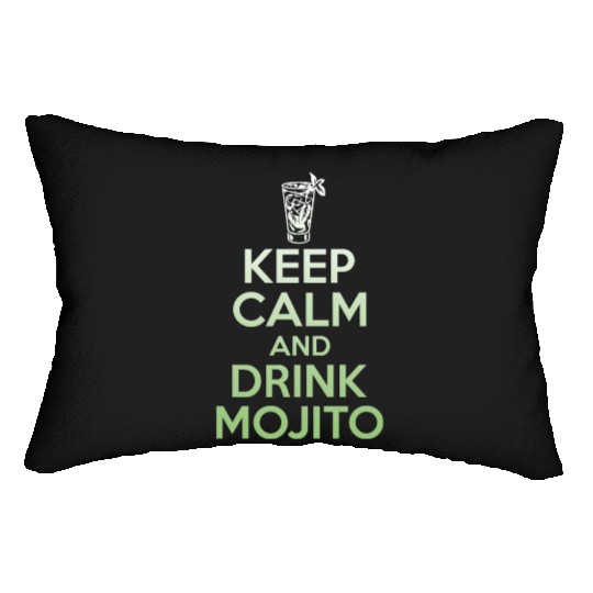 Keep Calm And Drink Mojito Lumbar Pillows - Funny Rum