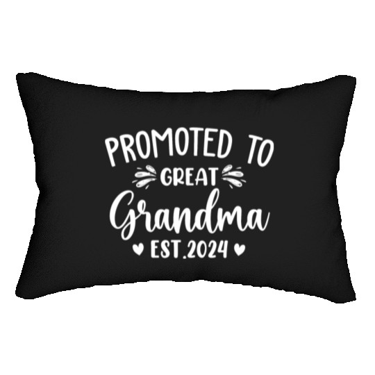 Promoted to Great Grandma 2024 Soon to Be Great Lumbar Pillows