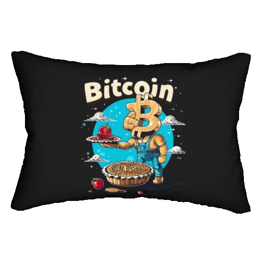 Pi day 3.14 Crypto Bitcoin Fitness Man Love Apple Lumbar Pillows