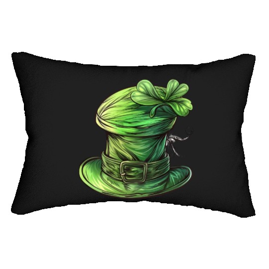 St Patrick Irish Green Hat Lumbar Pillows