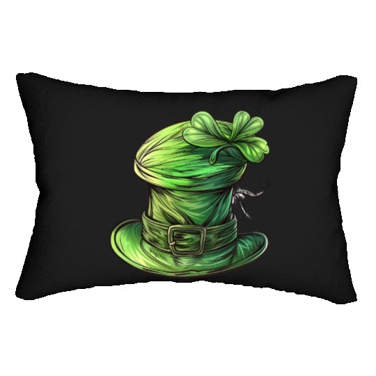 St Patrick Irish Green Hat Lumbar Pillows