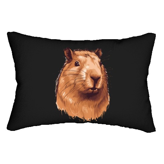 Capybara In Nature Lumbar Pillows