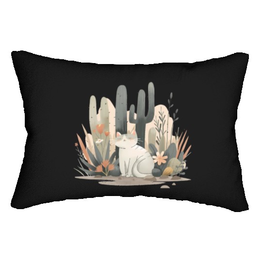 Cats and Plants Lumbar Pillows