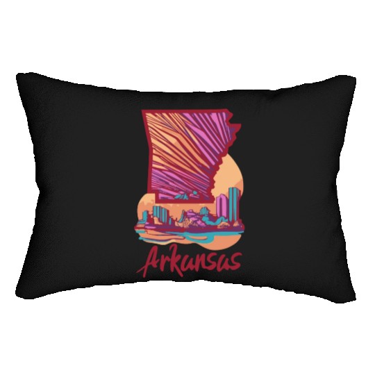 ARKANSAS NATURAL STATE ORANGE Lumbar Pillows
