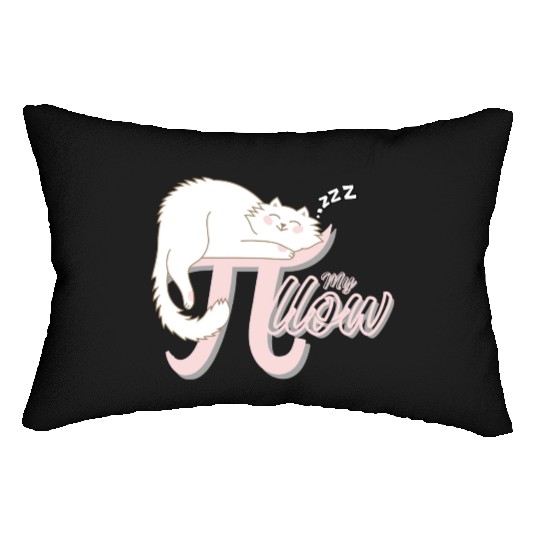 Irrational Pi Day Cat Pillow Premium Lumbar Pillows