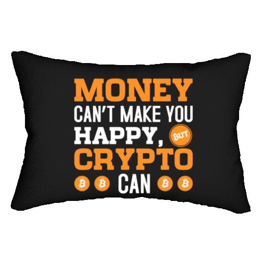 MOney Can t Make You Happy Crypto Can Lumbar Pillows