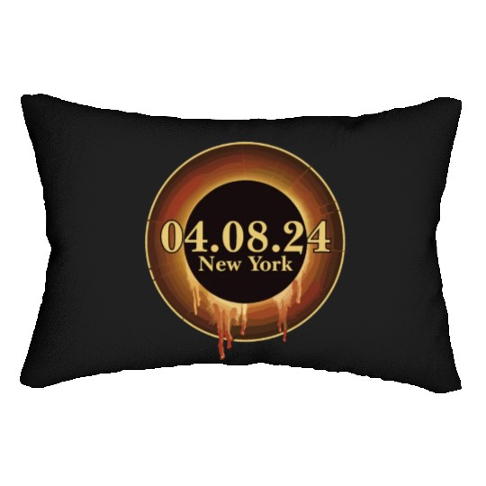 Total Solar Eclipse Path of Totality New York Lumbar Pillows
