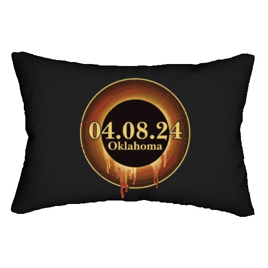 Total Solar Eclipse Path of Totality Oklahoma Lumbar Pillows