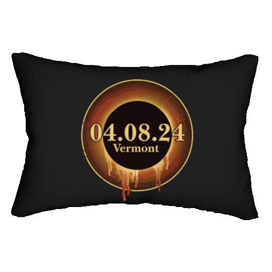 Total Solar Eclipse Path of Totality Vermont Lumbar Pillows