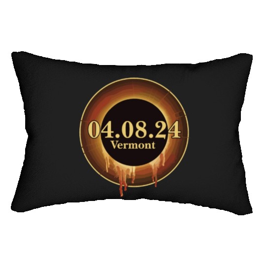 Total Solar Eclipse Path of Totality Vermont Lumbar Pillows
