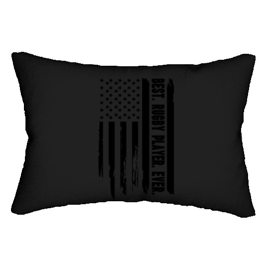 Best Rugby Player Ever - Rugby US Flag Rugby Playe Lumbar Pillows