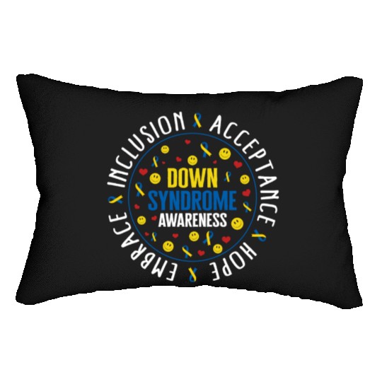 Down Syndrome Awareness Lumbar Pillows, Embrace Inclusion