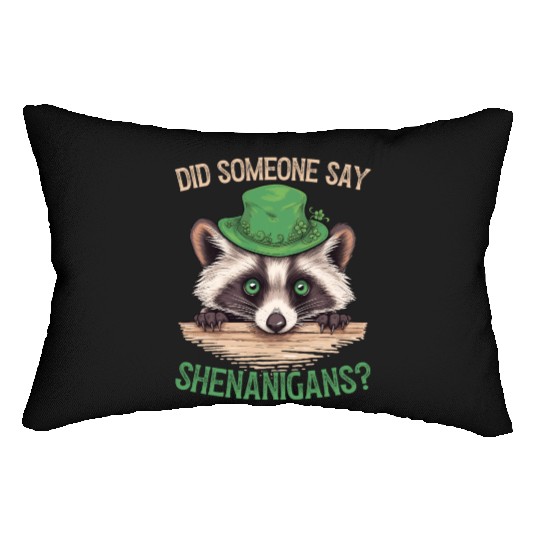 Did Someone Say Shenanigans? Cute Raccoon Lumbar Pillows