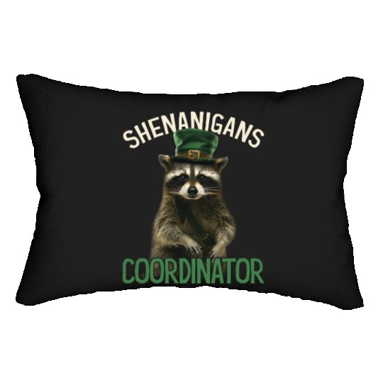 Shenanigans Coordinator Cute Raccoon Funny Lumbar Pillows